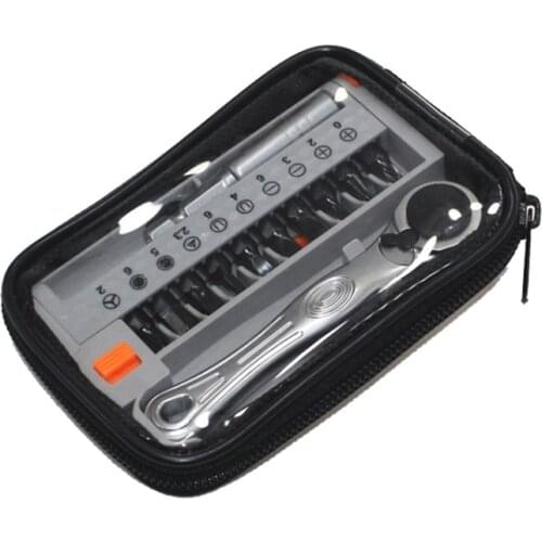 13 in 1 Hand Tools Set Box Mini Screwdriver Bit Car Repair Tool Professional Socket Wrench Ratchets Combo Kit Multitool for Auto