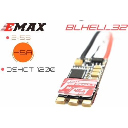 New Original Emax Formula 45A ESC BLHeli-32 2-5S Bullet Brushless Speed Controller