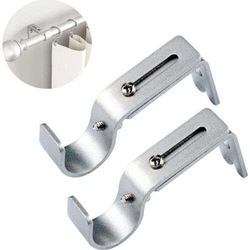 P31E Set of 3 High Quality Iron Curtain Drapery Rod Bracket for 1-Inch Rod, Adjustable,Color Choose