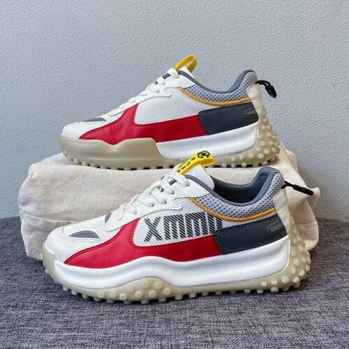 Couples Daddy Shoes Autumn New Korean Womens Shoes Leisure Sports Shoes Thick Soled Net Top Mens and Womens Shoes