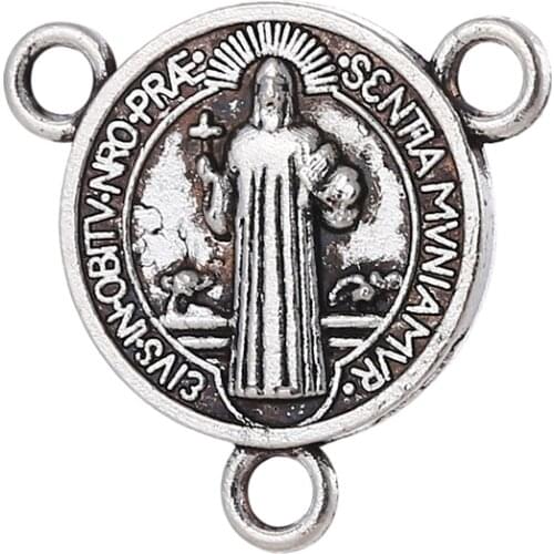 Diy Jewelry Making Accessories Jesus Cross Virgin Mari Charm Pendant Christian Supplies Gifts Zinc Alloy Material Wholesale 12PC