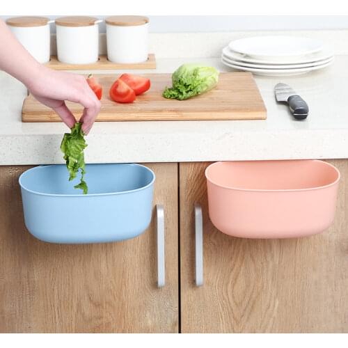Kitchen Hanging Trash Household Plastic Thickening Desktop Debris Storage Box Cabinet Door Hanging Storage Bucket