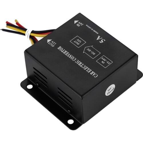 Car Truck Power Converter Inverter 24V To 12V 20A Auto Power Automobile Step-Down Transformers Negative Boosters