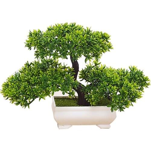 Lifelike Artificial Plant Creative Fake Plant Artificial Potted For Home Office Decoration Realistic Faux Plant Bonsai Supplies