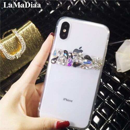 LaMaDiaa Mobile Phone Cases For Huawei P40 P20 P30 PLUS LiTE Mate10 20 30 Pro Lite Luxury Glitter Diamond Soft edge Case Cover