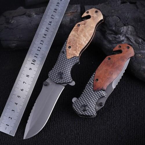 Carbon Fiber Folding Knife Self-defense Military Wilderness Survival Cut The Rope Utility Knives Sharp Camping Hunting Knife