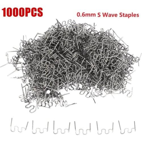 Welding Nails 0.6mm For Plastic Welder S Wave Staples Soldering Supplies For Car Bumper Bodywork Plastic Stapler Repair Kit