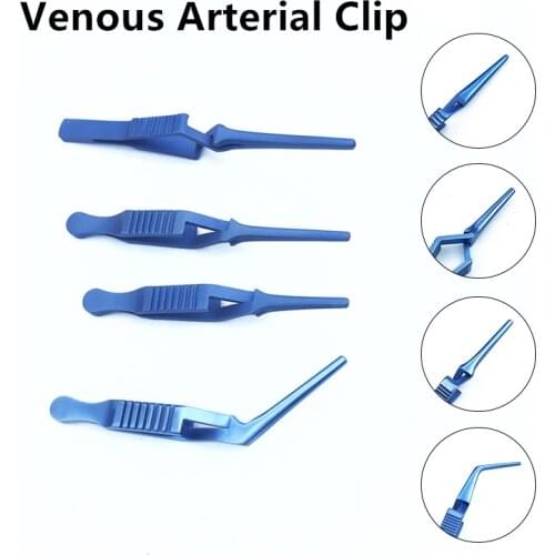 Titanium Jaw Atraumatic Tips Arterial vascular clamping clipper Ophthalmic Surgical Instruments
