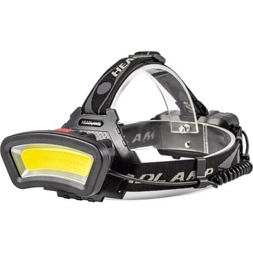 Bright Working COB Headlamps Lightweight Waterproof LED Head Torch USB Rechargeable Multipurpose Headlight for Camping