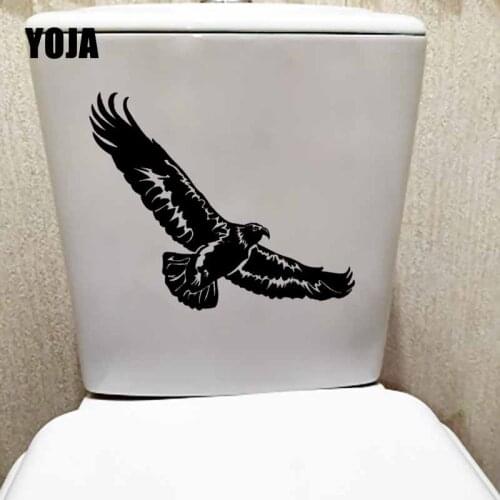 YOJA 22.8X18.8CM Cartoon Pattern Big Black Bird Living Room Home Decor Toilet Decal Wall Sticker T5-0757