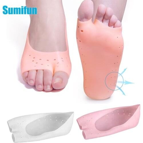 2pcs Silicone Gel Moisturizing Socks Protector Cover Relieve Dry Cracked Peeling Heels Shoes Insole Pad Pedicure Foot Care Tool