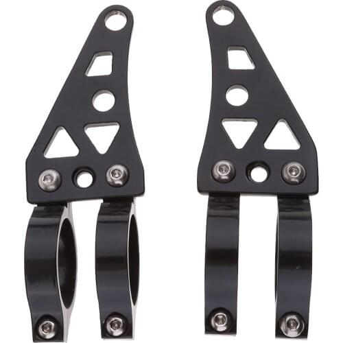 39mm Black Fork Mount Headlight Clamp Brackets For Motorcycle