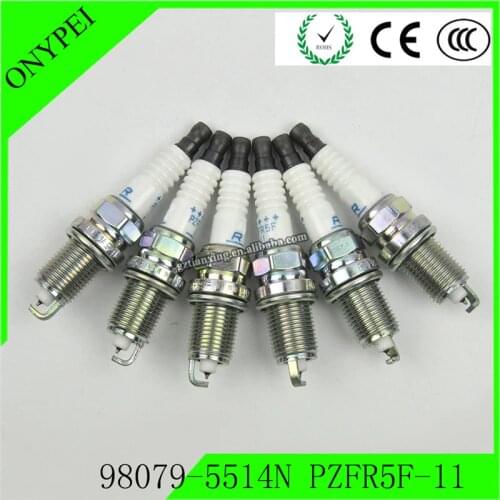 4-6pcs/lots 98079-5514N PZFR5F-11 Normal Spark Plug For Honda Odyssey Pilot Acura CL MDX 98079 5514N PZFR5F 11 Auto Part