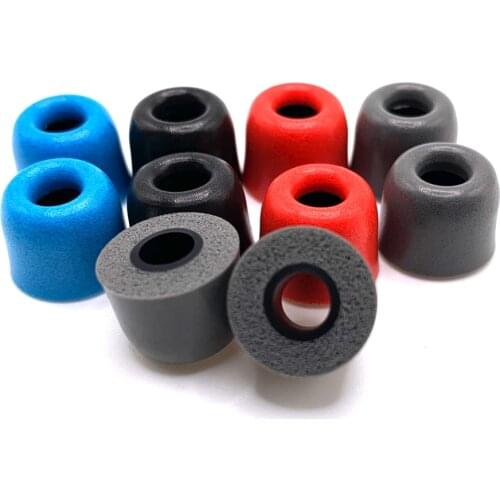 4 pcs/2 pair ANJIRUI N-T400 4.9mm RED Ear Pads/cap memory ear foam eartips NT400 for in ear Headphones tips Sponge Ear Pads