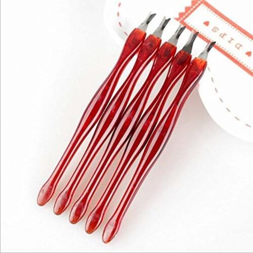 5pcs/lot Hot Sale Manicure Salon Care DIY Professional Cuticle Pusher Trimmer Remover Tips Cosmetic Nail Art Tools Pedicure