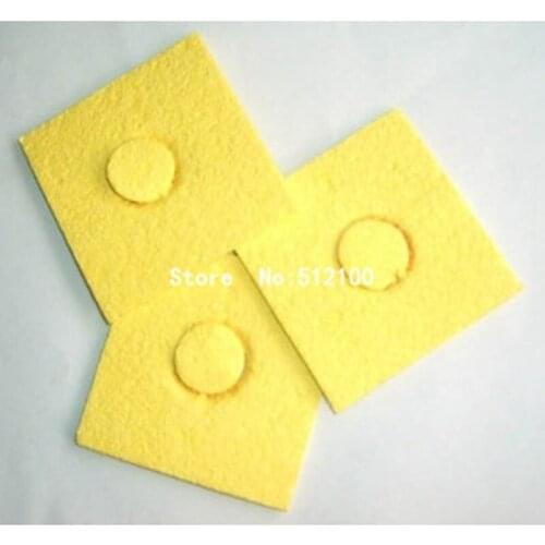 50pcs/lot High Temperature Yellow Cleaning Clean Sponge for Soldering Solder Iron Tip Cleaner