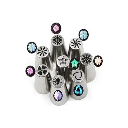 8PCS Stainless Steel Russian Tulip Icing Piping Nozzle Pastry Decorating Tips Cake Cupcake Decorator Rose H865