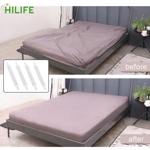 Elastic Bed Sheet Mattress Cover Blankets Grippers Clip Holder Fasteners Elastic Straps 4PCS/Set Fixing Slip-Resistant Belt