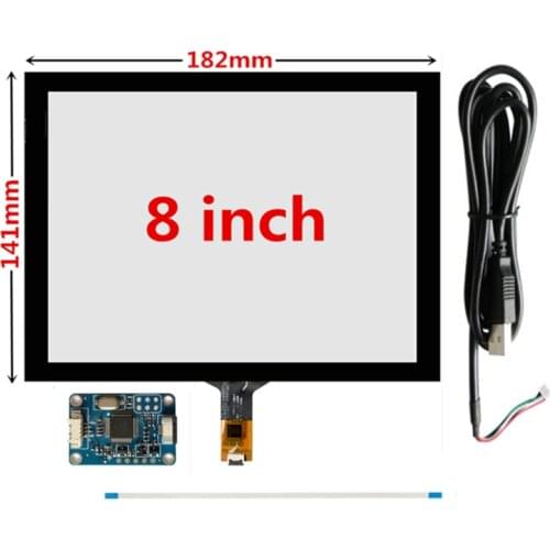 8 inch 182mm*141mm Raspberry Pi GPS navigation Capacitive Touch Digitizer Touch screen panel Glass USB Driver board