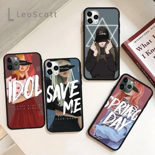 B-BTS Korean fashion girl group Phone Case for iPhone 11 12 pro XS MAX 8 7 6 6S Plus X 5S SE 2020 XR COVER funda shell