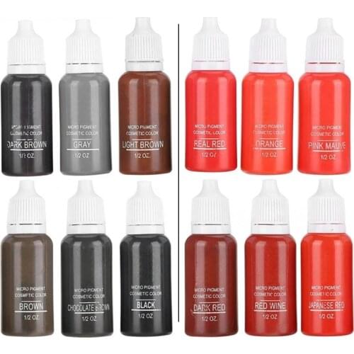 Brown/red Microblading Permanent Makeup Pigment Professional Tattoo Ink Natural Plant Permanent Eyebrow Eyeliner Lips Pigment 1p