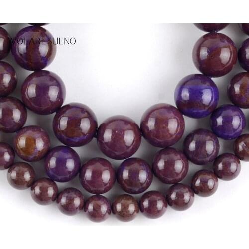 6/8/10mm Lepidolite Purple Stone Natural Stone Round Beads For Jewelry Making Spacer Loose Beads Diy Bracelet Wholasale 15"