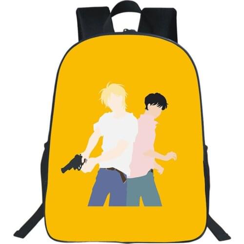 Banana Fish Backpack Fashion Designer Cartoon School Bag Students Travel Bagpack Boy Girl Bookbag Anime Rucksack Kawaii Mochila