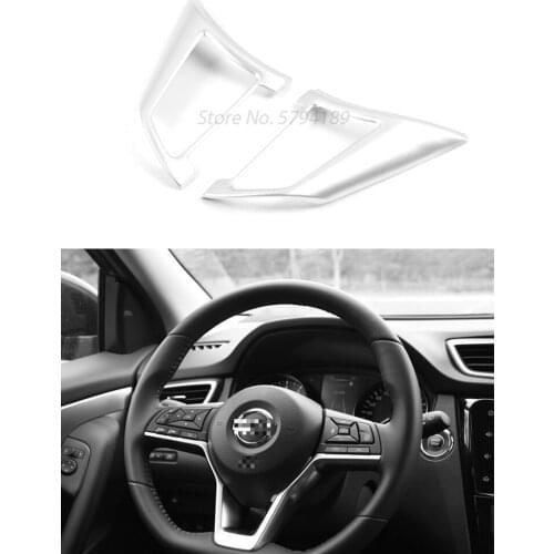 Car Steering Wheel Switch Button Cover Trim For Nissan Qashqai j11 Dualis X-trail Rogue Note 2019 2020 Interior Accessories
