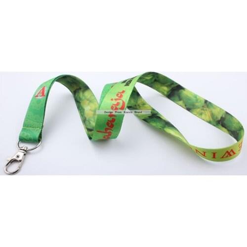 Custom orange/green Keys ID Card sport Gym identity card Straps USB Badge Holder Lanyard for heat transfer polyester Neck Strap