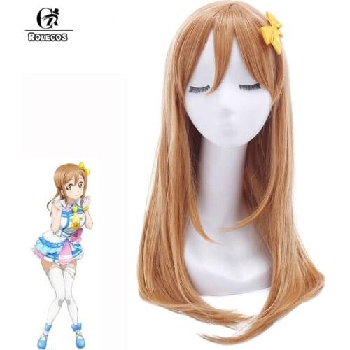 ROLECOS LoveLive Sunshine Cosplay Kunikida Hanamaru Cosplay Headwear Synthetic Hair 60cm / 23.63 inches Long Brown Cosplay Synth