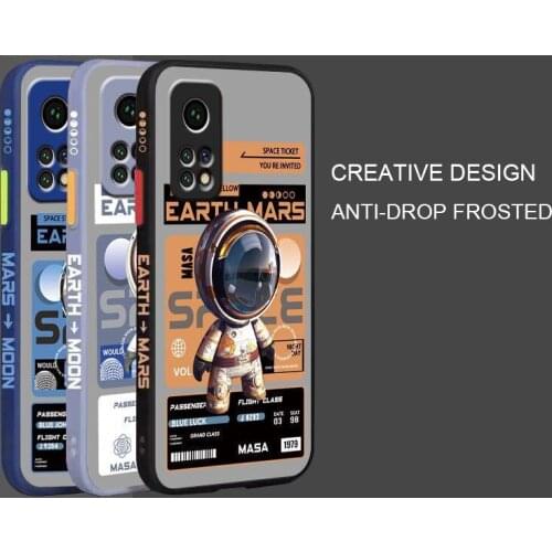 Luxury Astronaut Camera Protection Shockproof Cover For Xiaomi Redmi K30S Mi10T Pro lite Liquid Silicone TPU Bumper Case