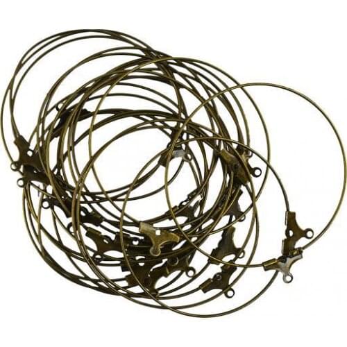20pcs Beading Hoop Loop Earring Ear Wire Jewelry Making Findings DIY Bronze