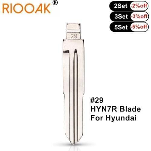 Replacement Car Key Blade Metal Blank Uncut Flip KD/VVDI Remote Key Blade #29 HYN7R for Hyundai SONATA MOINCA KIA