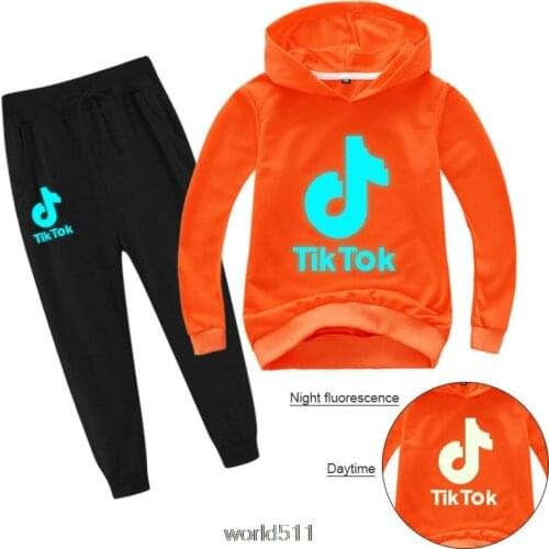 Tik Tok Autumn Childrens Clothing 2021 Fashion Childrens Luminous Boys Gift Spring Toddler Boys and Girls Costume Sets