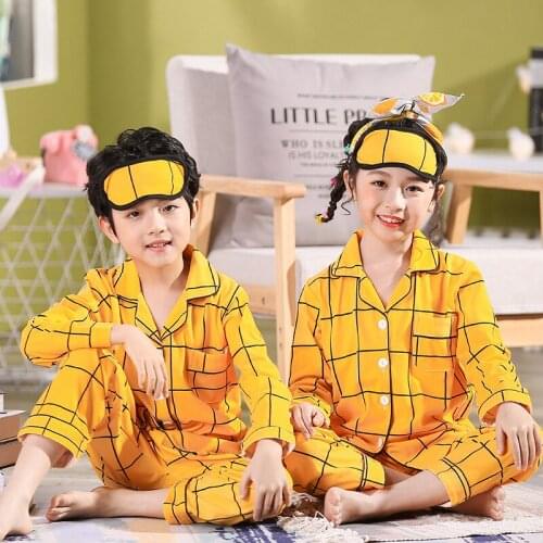 2021 Spring Kids Boys Girls Sleepwear Pajamas Sets Children Homewear Nightwear Pyjamas Teenage Pijamas Clothes 3 5 8 10 11 12Y