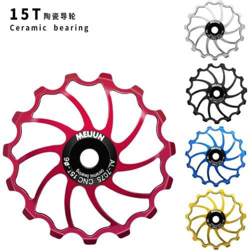 1Pcs MTB Bicycle Derailleur 14/15/16T Aluminum Alloy Guide Wheel For Ceramic Bearing Road Folding Bike Rear Pulleys Accessories