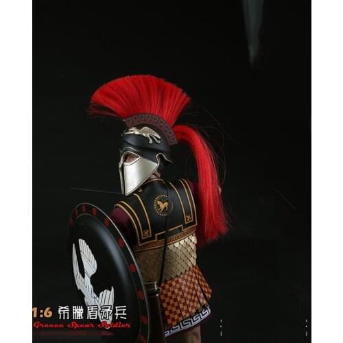 ZH008 Collections 1:6 Greece Shield Spearmen Soldier Action Figure Model Toys Teutonic Knights Medieval Knight Figure Model