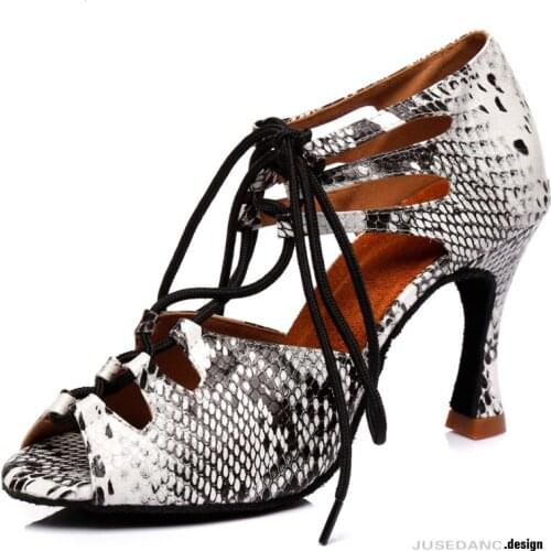 Latin Dance Shoes Woman Salsa Shoes Jazz Shoes Dance Dance Sneakers Ballroom Shoes Suede Outsole IDancing