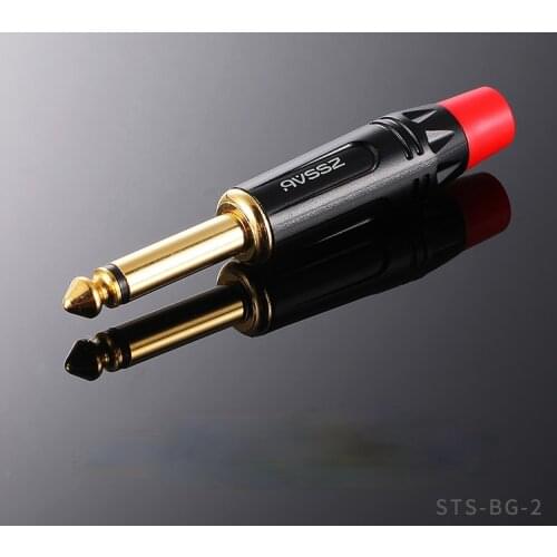 1Pcs 6.35 AVSSZ STS-BG/STRS-BG-2 three-core stereo big two-core mono 6.5 straight plug guitar cable microphone Accessories HIFI