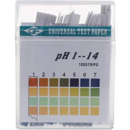 100 Strips 1-14 PH Alkaline Acid Indicator Paper Water Saliva Litmus Testing Kit