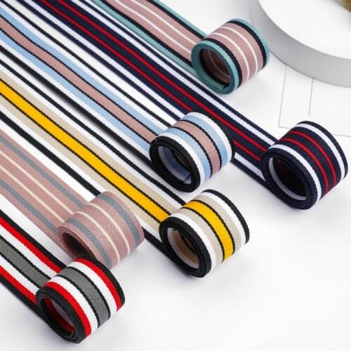 20yards 25mm Printed Stripes Grosgrain Decor Edging Cloth Strip Wide T-shirt Hat Diy Shoes Belt Sewing Clothing Handmade Acces