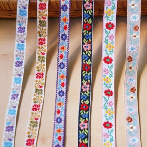 5 yards Vintage embroidery Trim Decorative Flowers lace ribbon decoration DIY crafts
