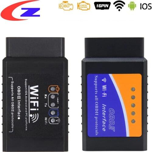 10PCS ELM 327 V1.5 OBD2 WIFI OBD 2 obd wifi Car Diagnostic Car Auto Scanner Tool elm327 wi-fi v1.5 For Android iOS Auto Scanner