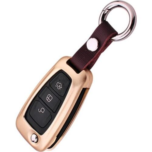 Key Case cover for Ford Focus 3 Mk3 Mk4 Ranger Kuga Ecosport Edge Mondeo Titanium Car Key Cover 4 Colors Car-Styling