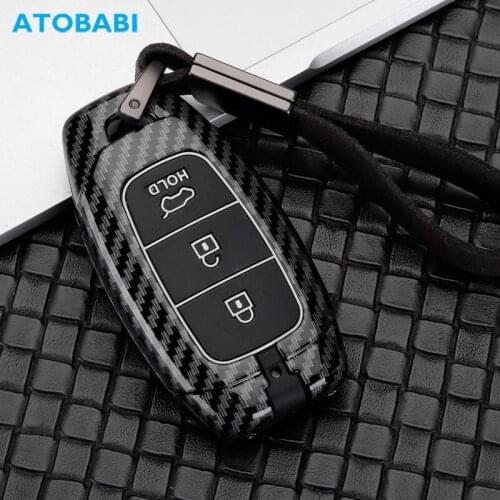 Zinc Alloy+Silicone Car Key Cover For Hyundai Accent IX45 IX35 Elantra Ioniq Kona Santa Fe Sonata K900 Smart Remote Control Case