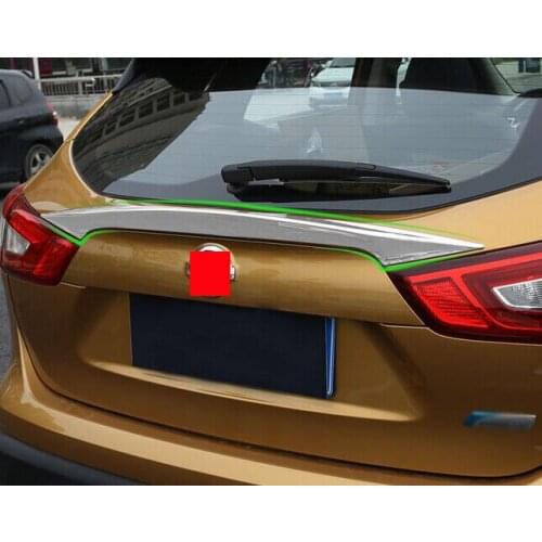 For Nissan Qashqai J11 2014-2016 ABS Chrome Rear Door Trunk Lid Cover Trim Exterior Molding Stickers