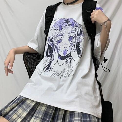 Women T Shirts Lovely Naughty Printed Tshirt Hip Hop Short Sleeve Oversized T Shirt Summer T-shirt Female Tops Woman Clothes