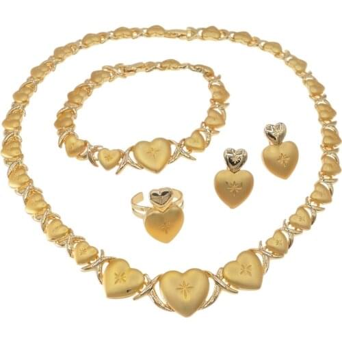 Hot Sale Beautiful Necklace I Love You Costume Jewelry Set Little Girl Child Child Small Love Color Xo Ladies Jewelry Set Z0057