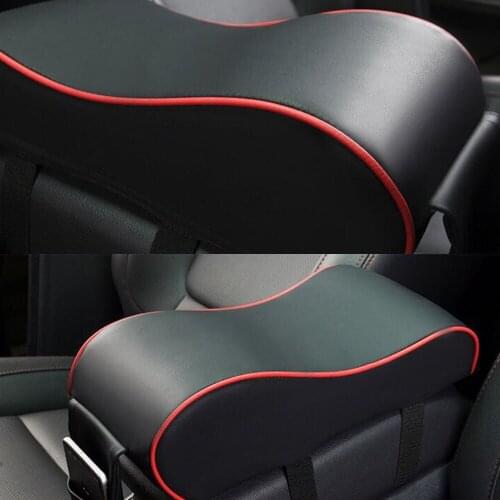 Leather Car Central Armrest Box Center Console Arm Rest Seat Box Mat Cushion Pillow Cover Car Interior Decorations