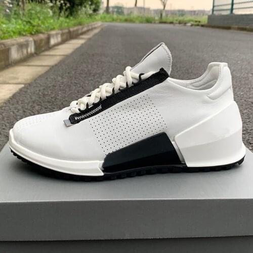 Mens Golf Shoes Genuine Leather Outdoor Sports Shoes Male Casual Breathable Absorbing Golf Sneakers Size 39-44